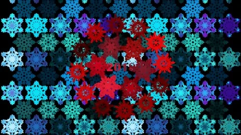 Snowflakes  falling and changing color 스톡 동영상 83462828