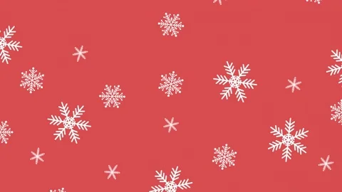 Snowflakes falling animation on pink background. Stock Footage 139324668