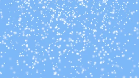 Snowflakes falling on the blue background Stock Footage 164391655