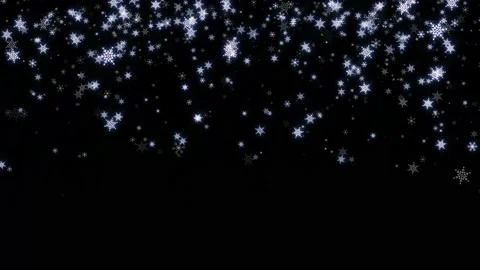 Snowflakes falling, glittering and shiny snowfall, twinkle glowing snow,new year Stock Footage 227967643