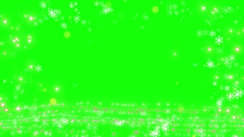 Snowflakes falling on green screen background Vídeos de archivo 337761032