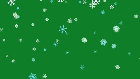 Snowflakes Falling  on Green Screen Background for Winter Visual Effects 스톡 동영상 347396854