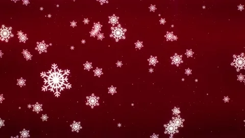 Snowflakes Falling Rain - Looped Red Colour Background Stock Footage 238529649