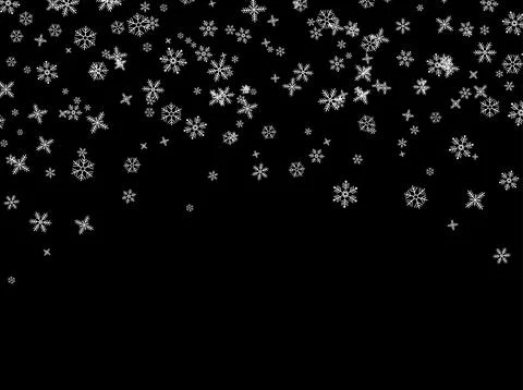 Snowflakes falling from the sky Stock Illustration