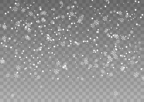 Snowflakes falling from the sky Stock Illustration
