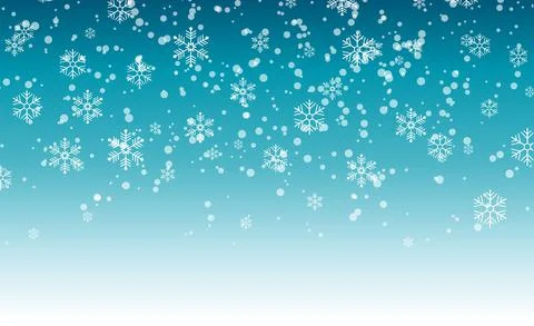 Snowflakes falling from the sky Stock Illustration
