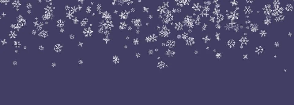 Snowflakes falling from the sky Stock Illustration