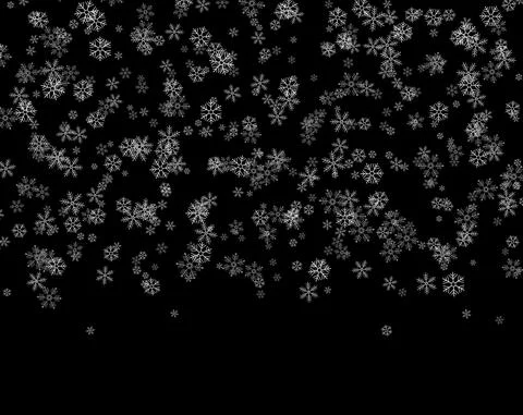 Snowflakes falling from the sky Stock Illustration