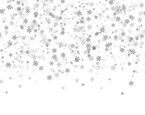Snowflakes falling from the sky Stock Illustration