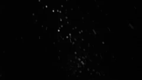 Snowflakes falling from the sky in the night Stock Footage 81987438