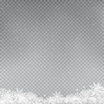 Snowflakes falling template Stock Illustration