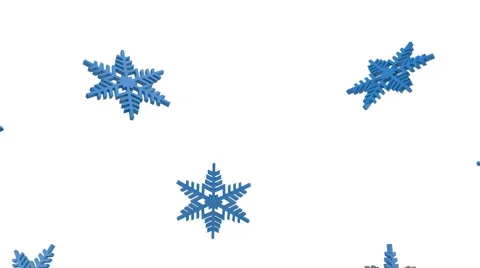 Snowflakes falling on white background 库存影片 906797