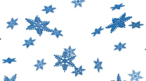 Snowflakes falling on white background 库存影片 916989