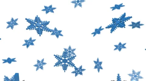 Snowflakes falling on white background Stock-Footage 916992