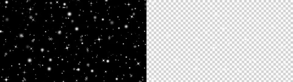 Snowflakes Falling Winter Background with Glowing Stars and Soft Floating Snow P Stock Illustration