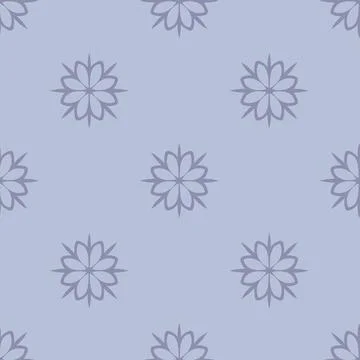 Snowflakes, flowers. Seamless vector pattern. Endlessly repeating pattern. 스톡 일러스트