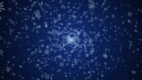 Snowflakes flying from one point on a blue background Stock-Footage 294169538