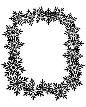 Snowflakes Frame Christmas Element Stock Illustration