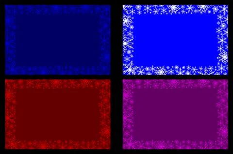 Snowflakes frame vector pattern Stock Illustration