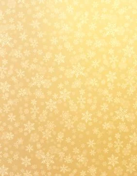Snowflakes on gold Stock Photos