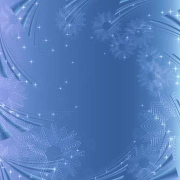 Snowflakes on a gradient blue background for festive New Year projects. Stock Illustration