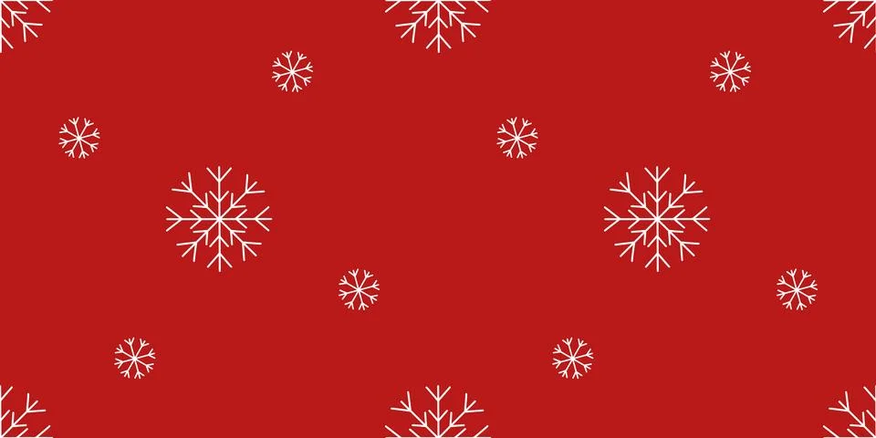 Snowflakes on gray background, seamless pattern, flat vector Stock Illustration