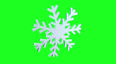 Snowflakes on green screen with Alpha Stock Footage 55848645