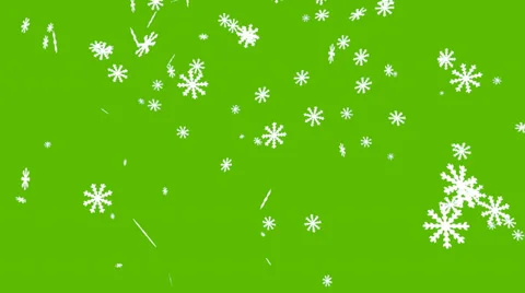 Snowflakes on greenscreen Vidéo 33475069