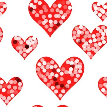 Snowflakes on hearts Stock Illustration