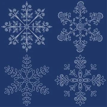 Snowflakes Stock Illustration