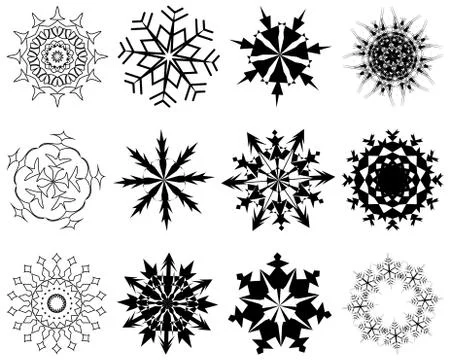 Snowflakes Stock Illustration