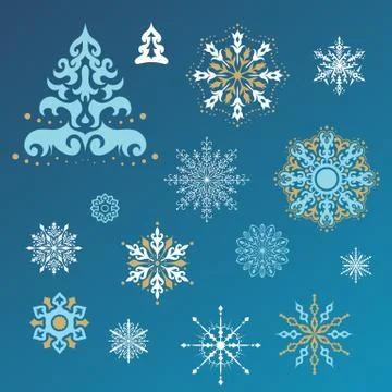 Snowflakes Illustrazione stock
