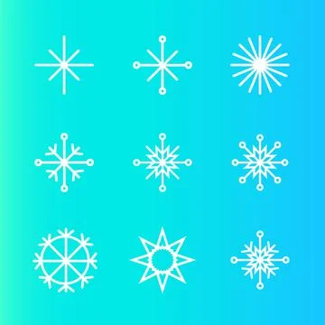 SNOWFLAKES Illustrazione stock