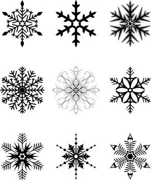 Snowflakes Stock Illustration