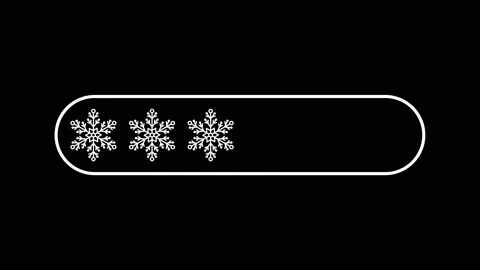 Snowflakes as loading bar progress indicator Stock Footage 119487896