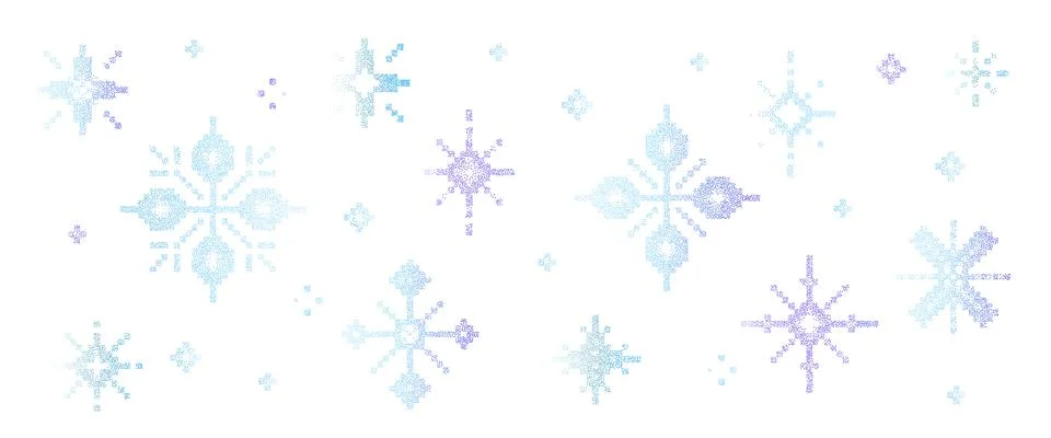 Snowflakes magic abstract background. Winter snow season gradients backdrop. Stock Illustration
