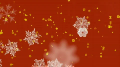 Snowflakes on maroon red Stock Footage 752517