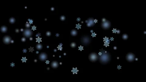 Snowflakes Moving Left to Right Loop Luma Matte Black White Background Stock Footage 319419123
