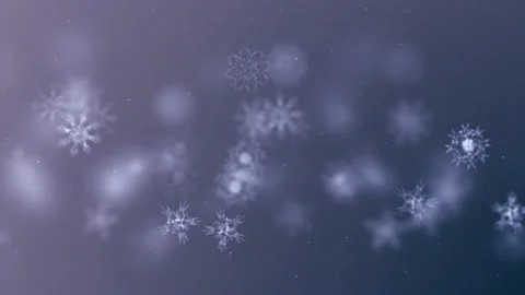 Snowflakes Moving Sideways In Blurry Background Stock Footage 142673853