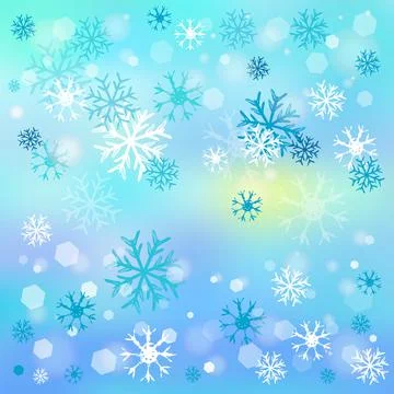 Snowflakes painted with highlights Stock Illustration