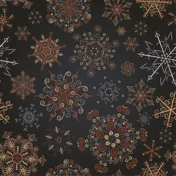 Snowflakes pattern noble Stock Illustration