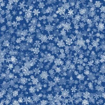 Snowflakes Pattern Seamless Christmas Background Illustrazione stock