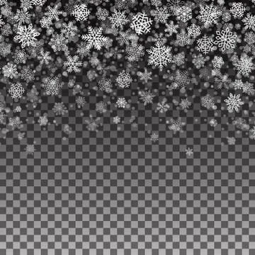 Snowflakes Pattern Seamless Christmas Background Stock Illustration