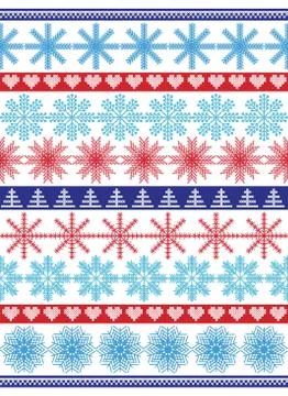 Snowflakes pattern seamless Stock Illustration
