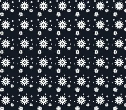 Snowflakes pattern on white background Stock Illustration