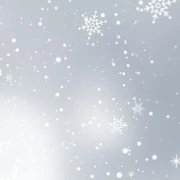 Snowflakes patterned on gray background Stock Illustration