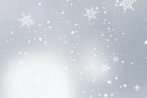 Snowflakes patterned on gray background Stock Illustration