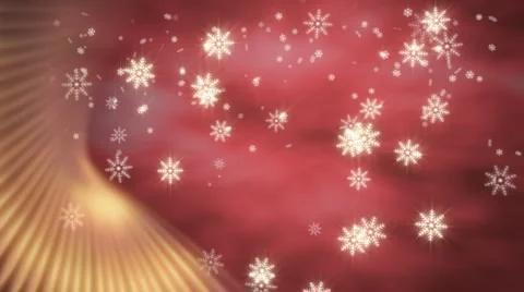 Snowflakes with Red Accent Stock Footage 906224