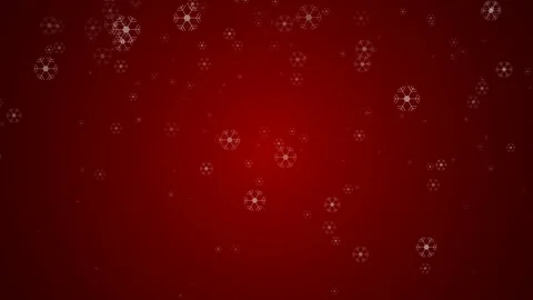 Snowflakes with red background Stock Footage