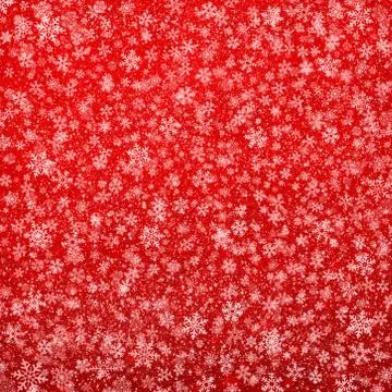 Snowflakes on red background Stock Illustration